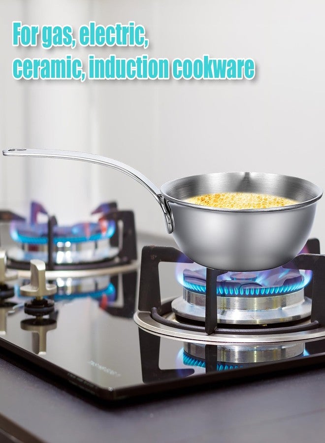 Qulkws 5.1-Inch Mini Egg Pan Stainless Steel Mini Sauce Pan Omelet Frying Pan with Spout for Home Kitchen Restaurant - Image 4